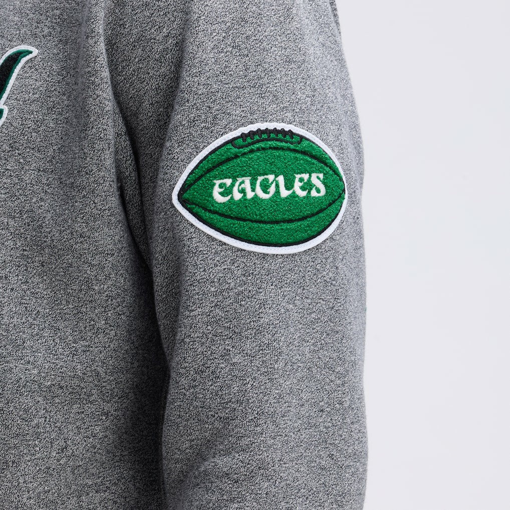 Philadelphia Eagles IconicFleece Tipped Hoodie - Athletic Heather Gray on sale