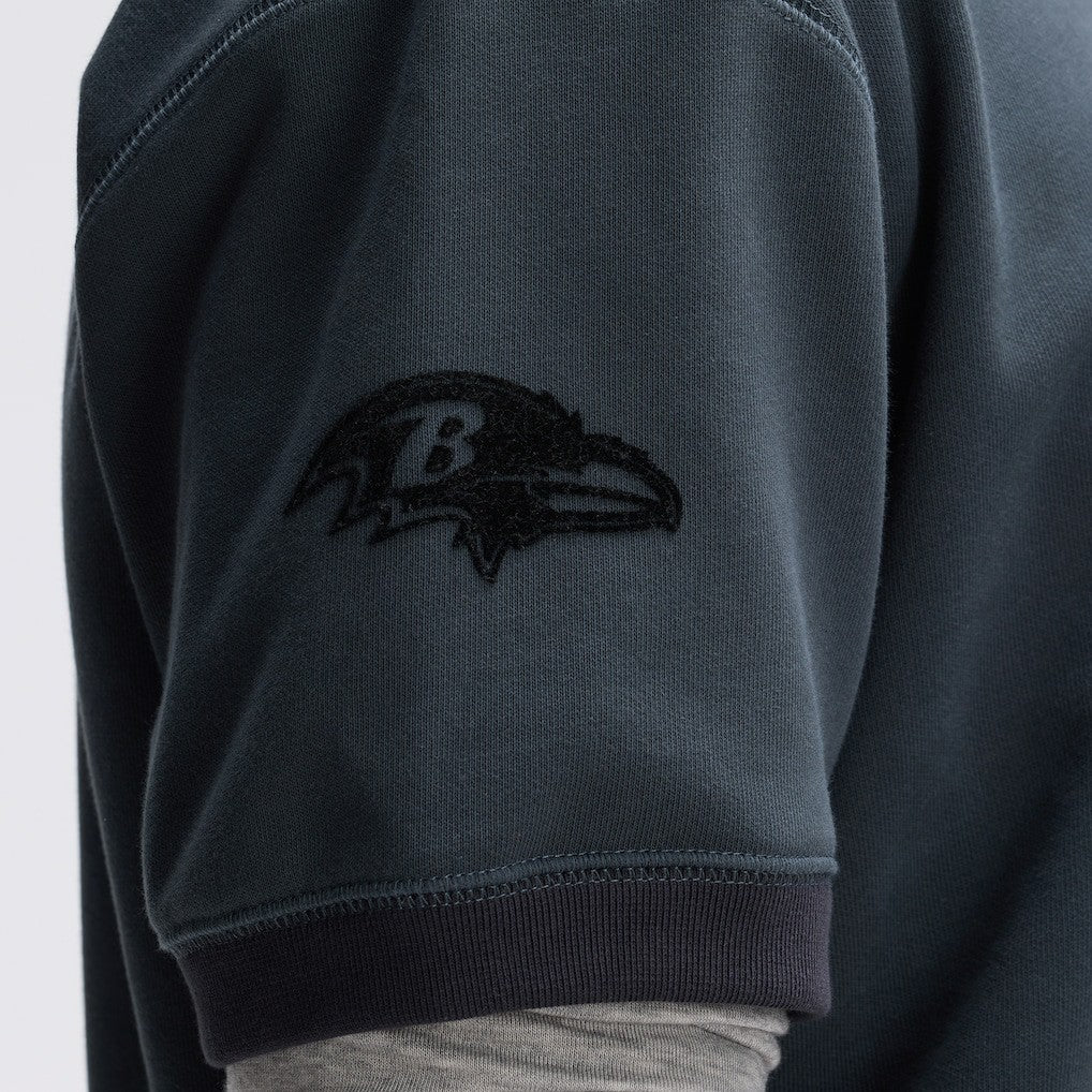 Baltimore Ravens IconicFleece Short Sleeve Sweatshirt - Charcoal on sale