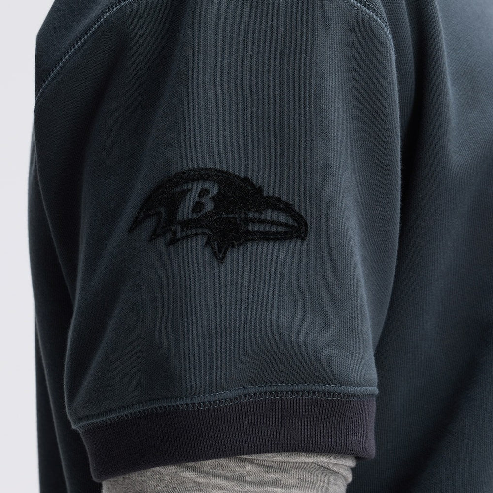Baltimore Ravens IconicFleece Short Sleeve Sweatshirt - Charcoal on sale