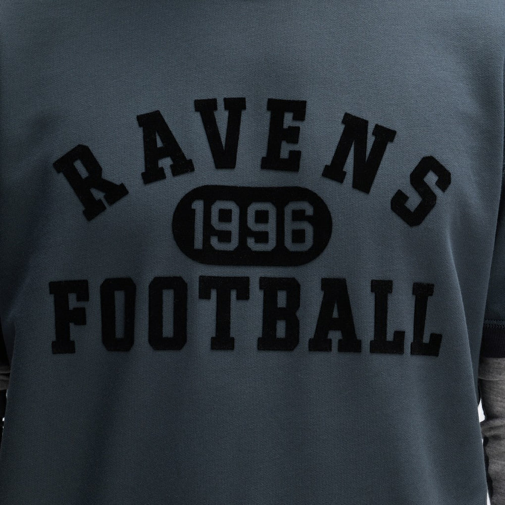 Baltimore Ravens IconicFleece Short Sleeve Sweatshirt - Charcoal on sale