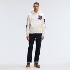 Baltimore Ravens IconicFleece Letterman Hoodie - Oatmeal for sale