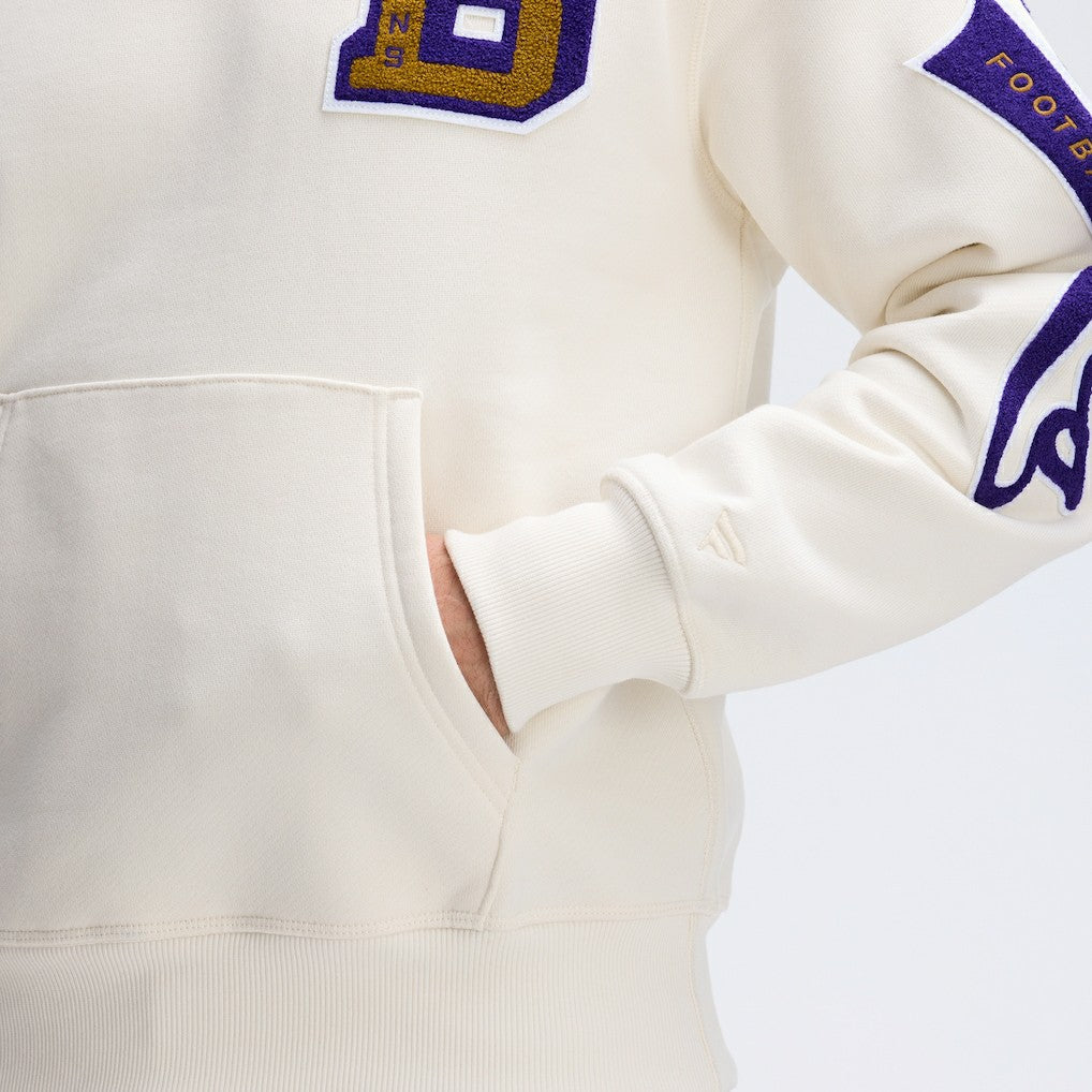 Baltimore Ravens IconicFleece Letterman Hoodie - Oatmeal for sale