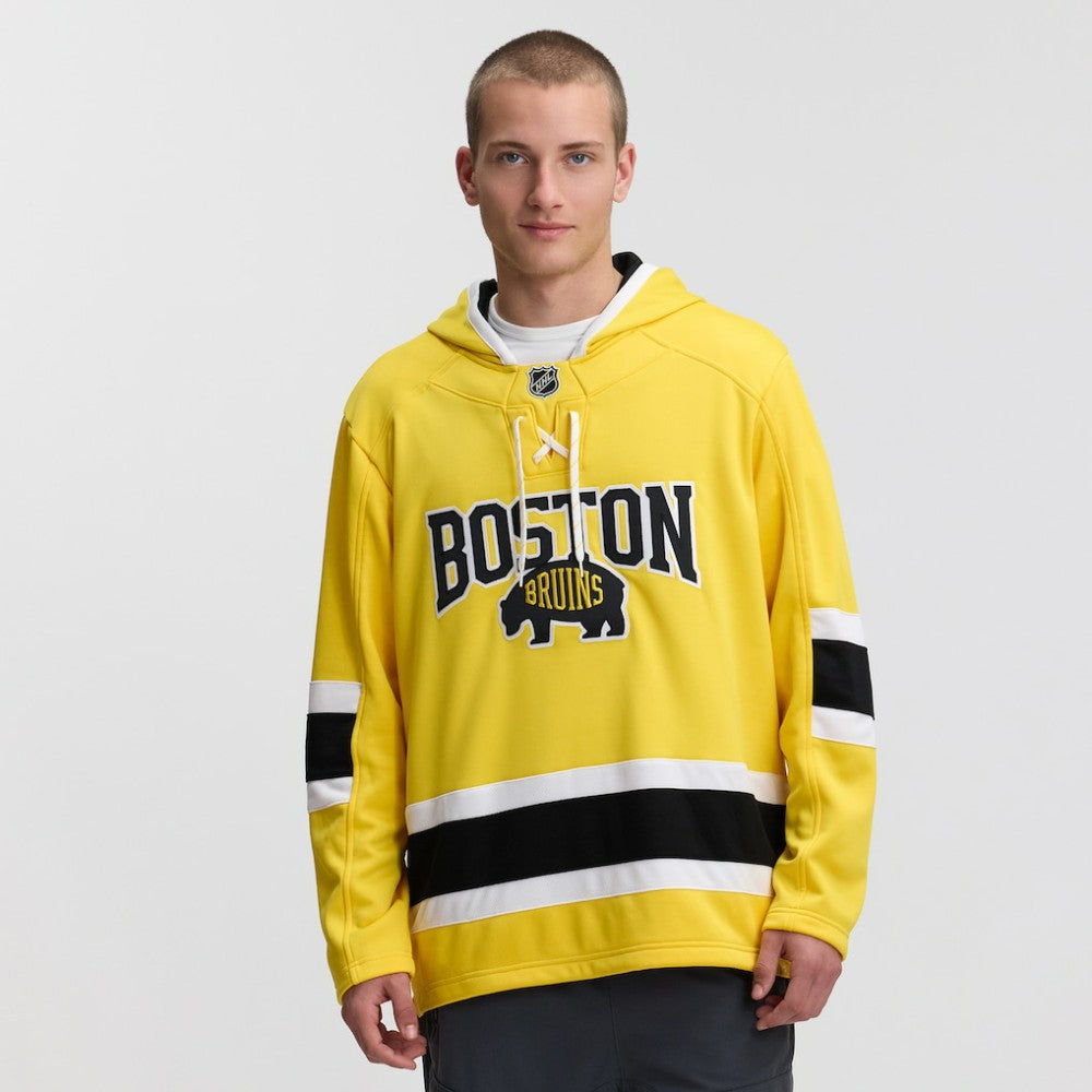 Boston Bruins Fanatics 2026 NHL Stadium Series Lace Up Hoodie - Gold Hoodies