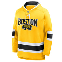 Boston Bruins Fanatics 2026 NHL Stadium Series Lace Up Hoodie - Gold Hoodies