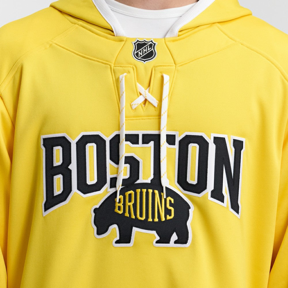 Boston Bruins Fanatics 2026 NHL Stadium Series Lace Up Hoodie - Gold Hoodies