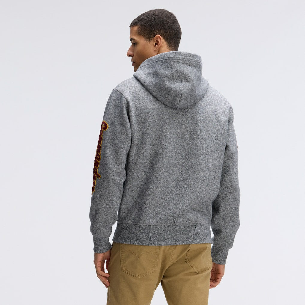 Washington Commanders IconicFleece Letterman Hoodie - Athletic Heather Gray on sale