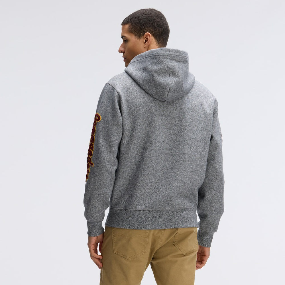 Washington Commanders IconicFleece Letterman Hoodie - Athletic Heather Gray on sale