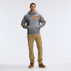 Washington Commanders IconicFleece Letterman Hoodie - Athletic Heather Gray on sale