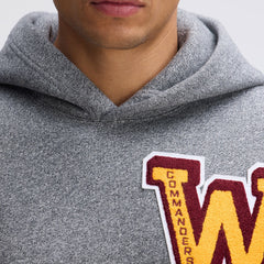 Washington Commanders IconicFleece Letterman Hoodie - Athletic Heather Gray on sale