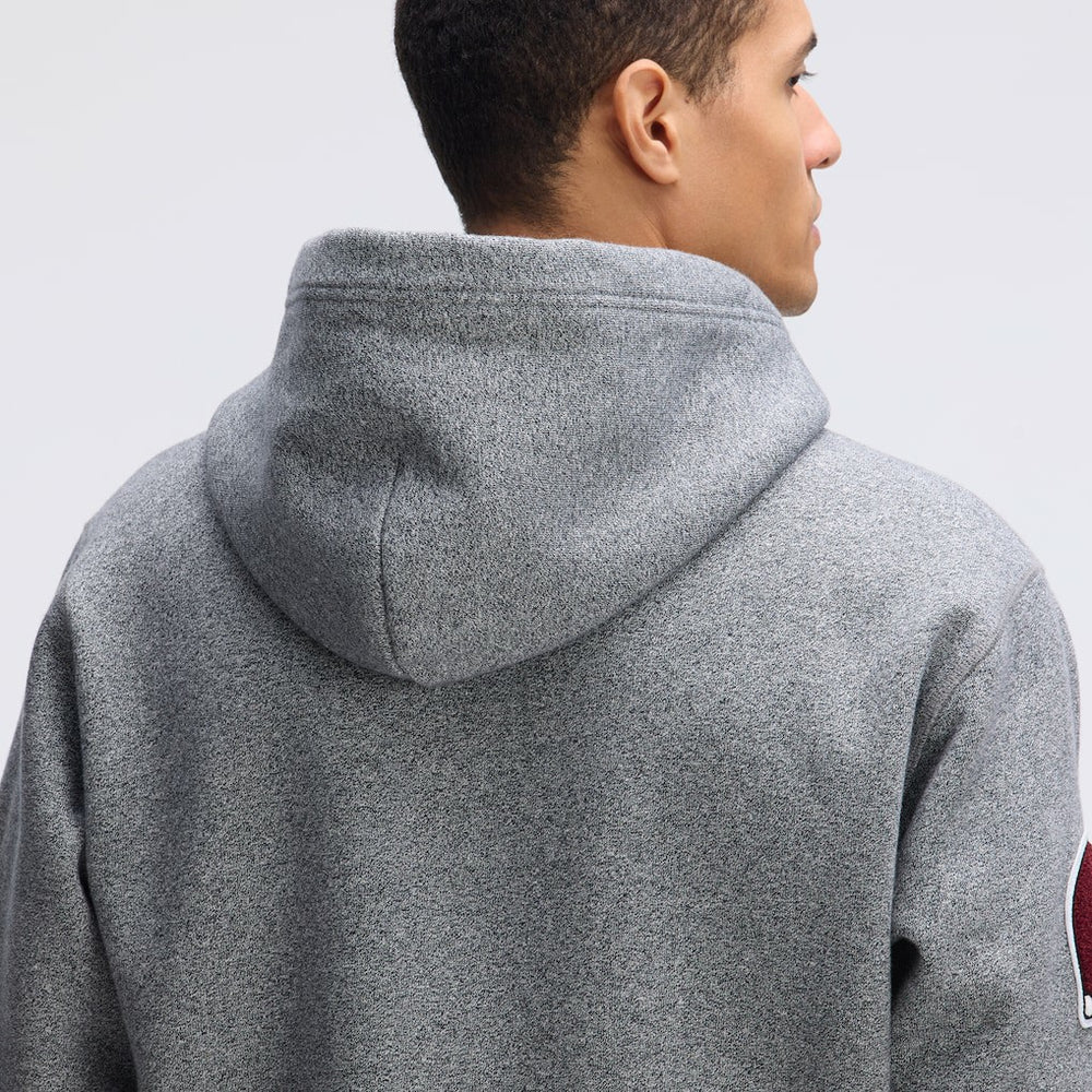 Washington Commanders IconicFleece Letterman Hoodie - Athletic Heather Gray on sale