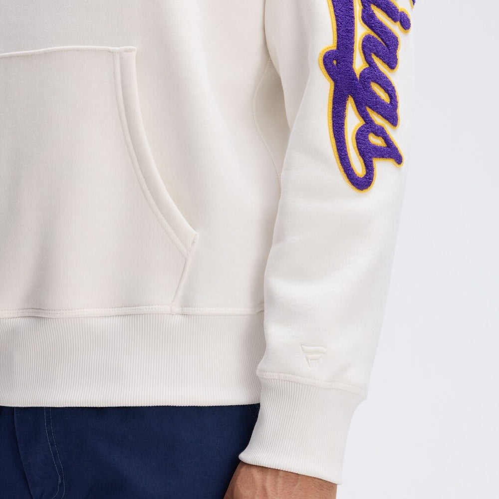 Minnesota Vikings IconicFleece Letterman Hoodie - Oatmeal sale