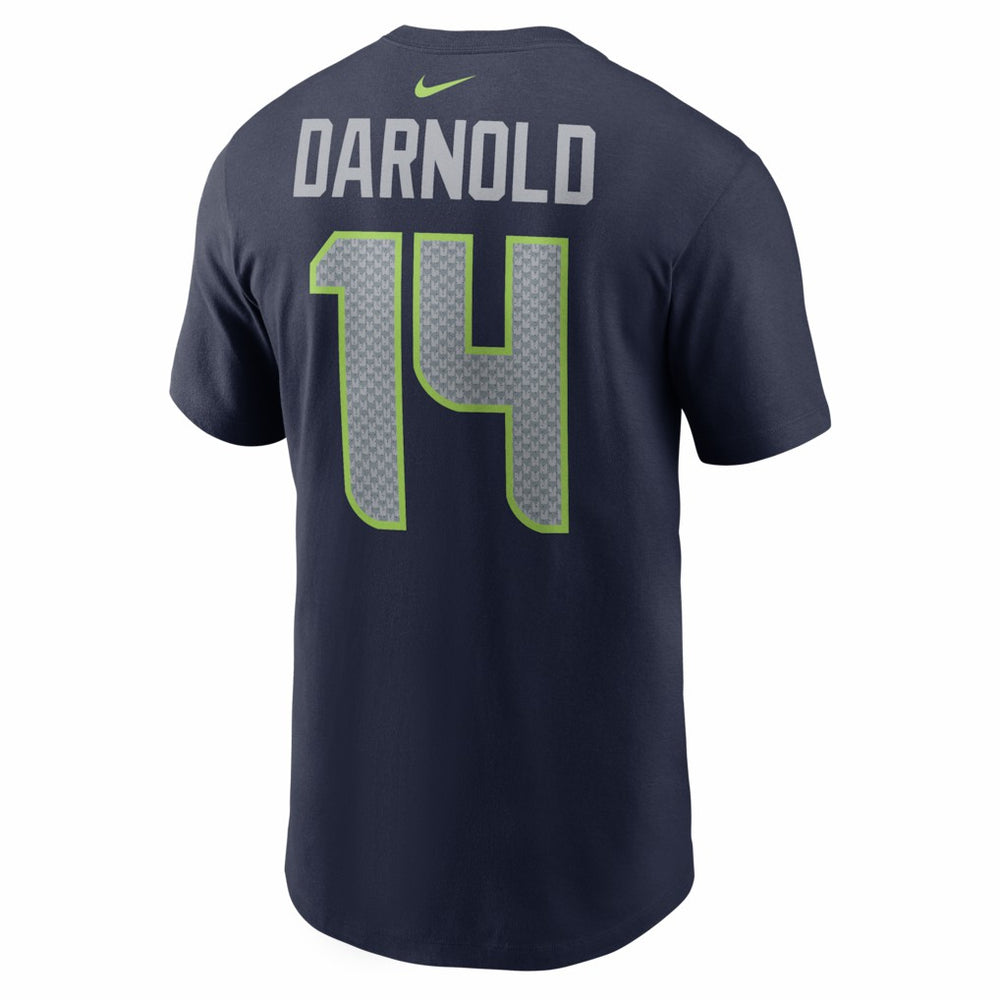 Sam Darnold Seattle Seahawks Super Bowl LX Patch Name & Number T-Shirt - College Navy online