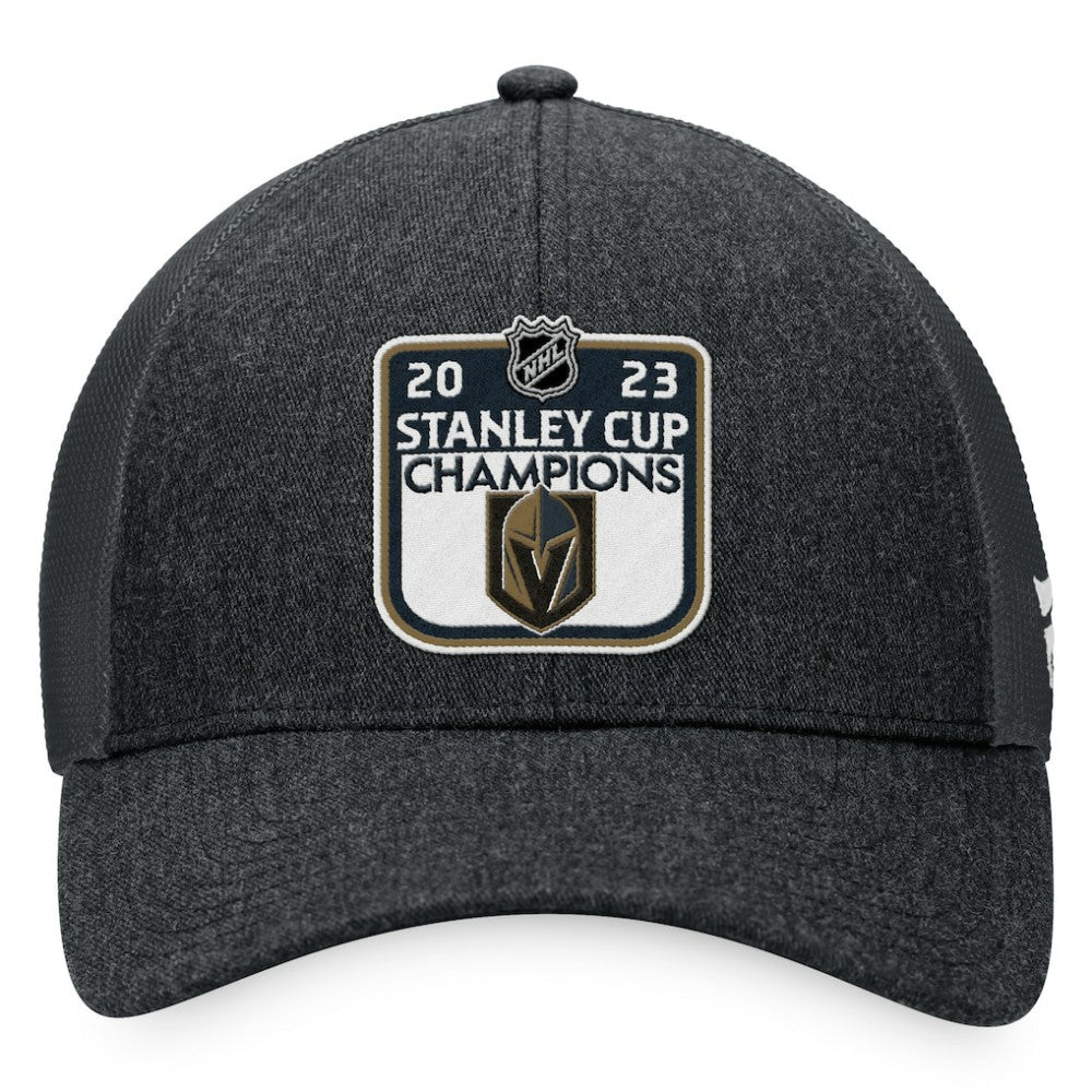 Vegas Golden Knights Fanatics 2023 Stanley Cup Champions Locker Room Adjustable Hat - Charcoal Hats