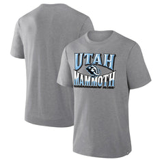 Utah Mammoth Fanatics Tribute Tri-Blend T-Shirt - Heather Gray T-shirts