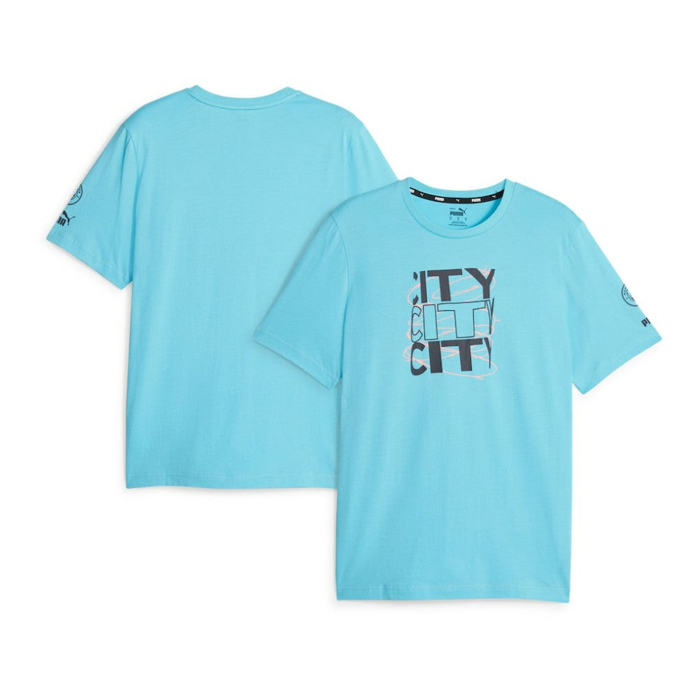 Manchester City FtblCore Graphic T-Shirt - Sky Blue cheap