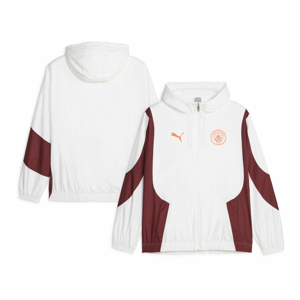 Manchester City 2023/24 Pre-Match Anthem Full-Zip Hoodie Jacket - White discount