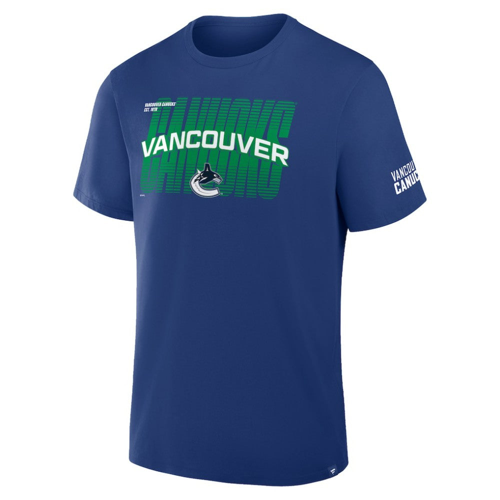 Vancouver Canucks Fanatics Team Vision Legacy T-Shirt - Blue T-shirts