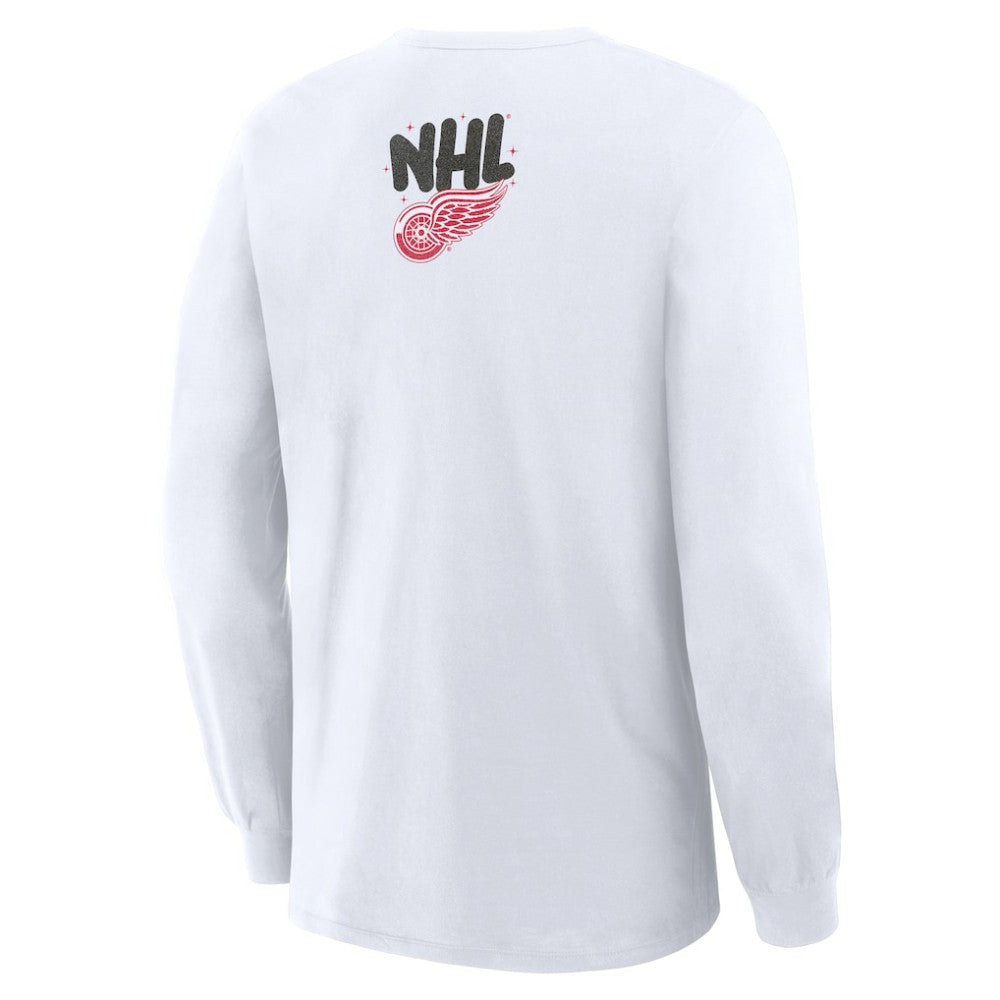 Detroit Red Wings Fanatics Star Helmet Legacy Long Sleeve T-Shirt - White T-shirts