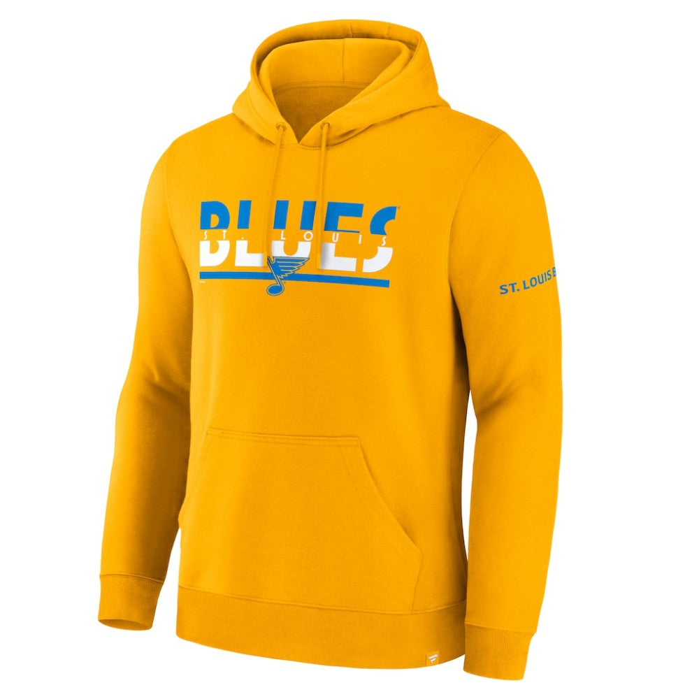 St. Louis Blues Fanatics Half Wall Legacy Hoodie - Gold Hoodies