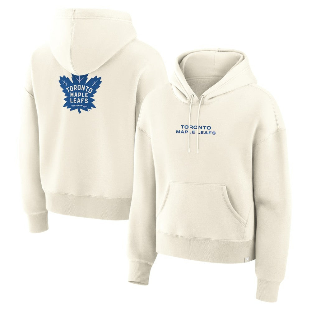 Toronto Maple Leafs Fanatics Women's Neutral Zone Legacy Hoodie - Cream Hoodies