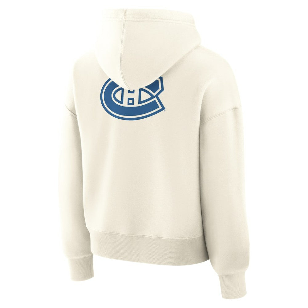 Montreal Canadiens Fanatics Women's Neutral Zone Legacy Hoodie - Cream Hoodies