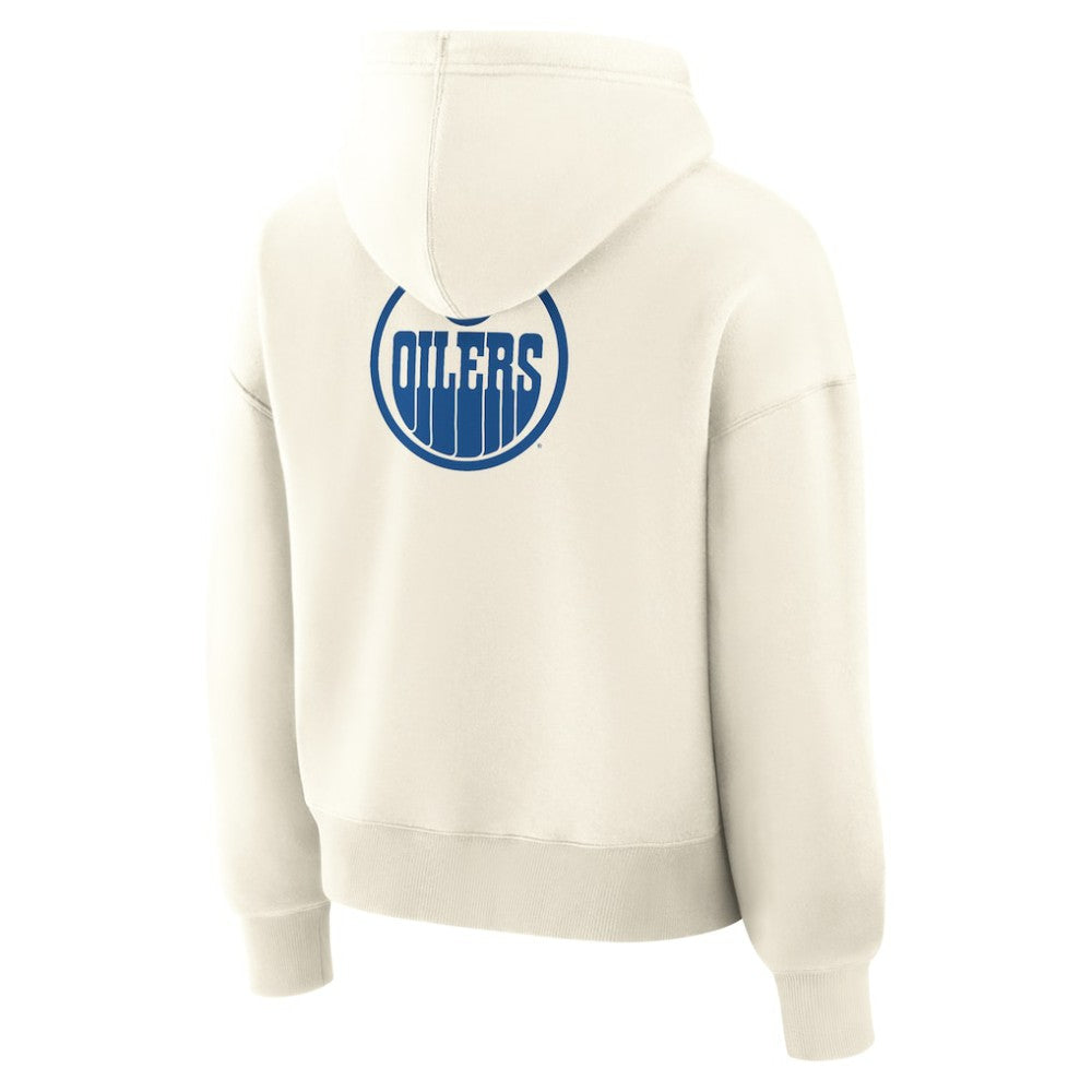 Edmonton Oilers Fanatics Women's Neutral Zone Legacy Hoodie - Cream Hoodies