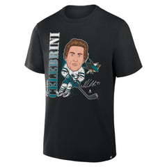 Macklin Celebrini San Jose Sharks Fanatics Caricature Player T-Shirt - Black T-shirts