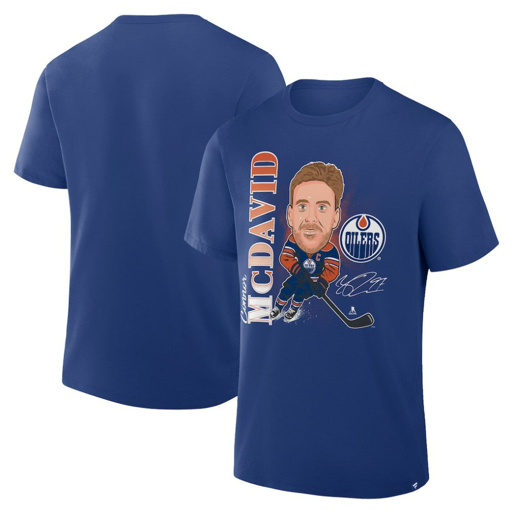 Connor McDavid Edmonton Oilers Fanatics Caricature Player T-Shirt - Royal T-shirts