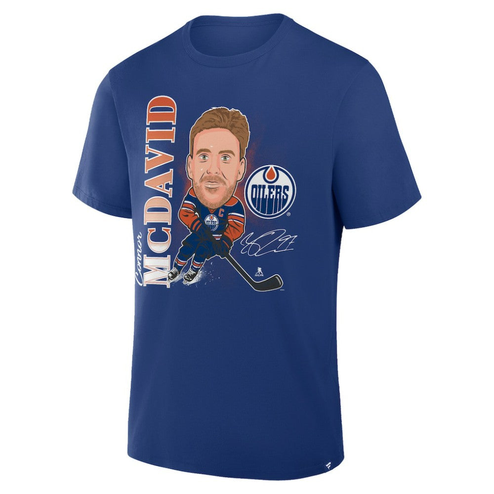 Connor McDavid Edmonton Oilers Fanatics Caricature Player T-Shirt - Royal T-shirts