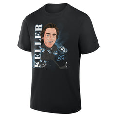 Clayton Keller Utah Mammoth Fanatics Caricature Player T-Shirt - Black T-shirts