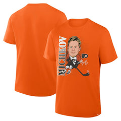 Matvei Michkov Philadelphia Flyers Fanatics Caricature Player T-Shirt - Orange T-shirts
