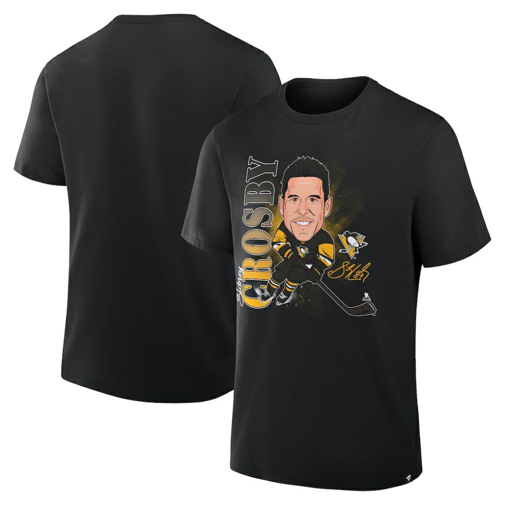 Sidney Crosby Pittsburgh Penguins Fanatics Caricature Player T-Shirt - Black T-shirts