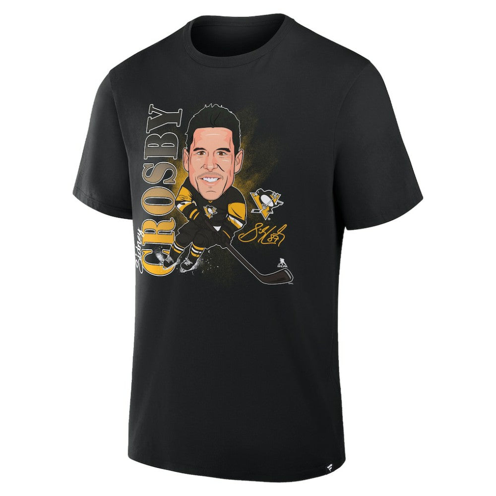 Sidney Crosby Pittsburgh Penguins Fanatics Caricature Player T-Shirt - Black T-shirts