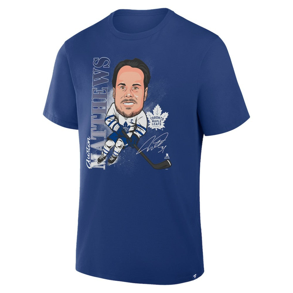 Auston Matthews Toronto Maple Leafs Fanatics Caricature Player T-Shirt - Blue T-shirts