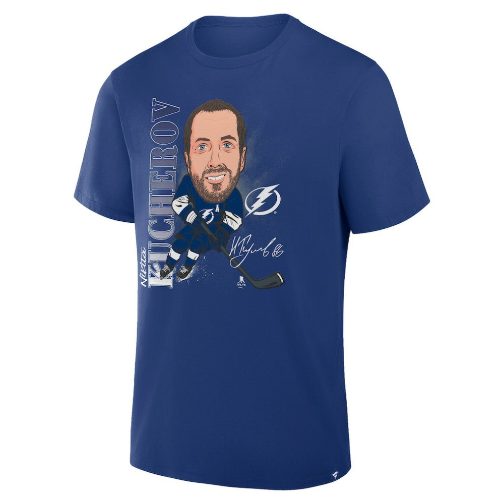 Nikita Kucherov Tampa Bay Lightning Fanatics Caricature Player T-Shirt - Blue T-shirts