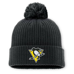 Pittsburgh Penguins Fanatics 2025 NHL Global Series Sweden Cuffed Knit Hat with Pom - Black Hats