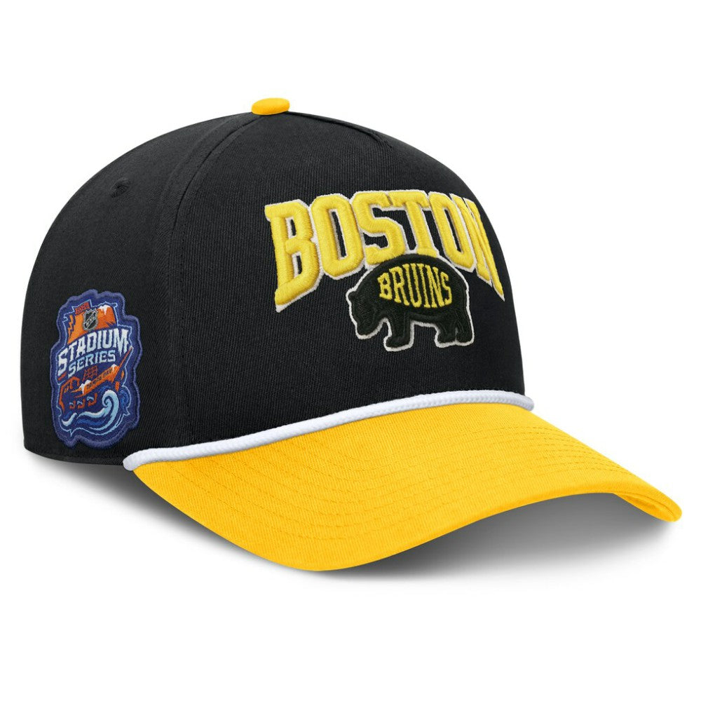 Boston Bruins Fanatics 2026 NHL Stadium Series Authentic Pro A-Frame Adjustable Hat - Black Hats