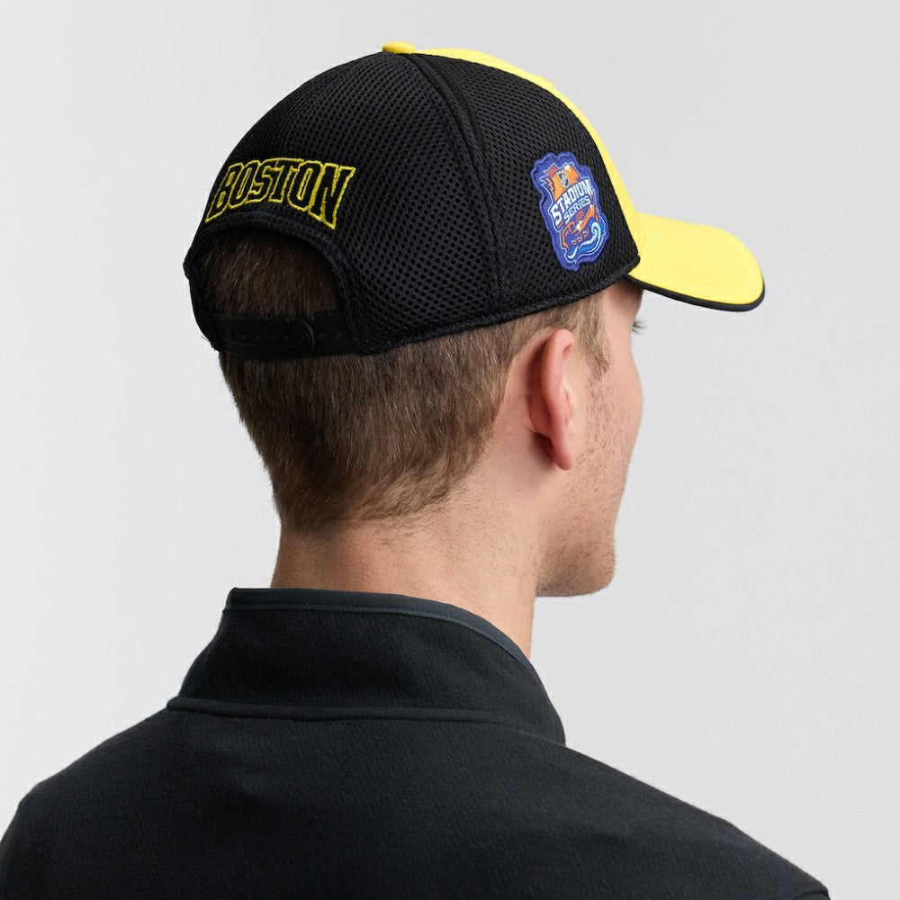 Boston Bruins Fanatics 2026 NHL Stadium Series Authentic Pro Adjustable Trucker Hat - Gold/Black Hats