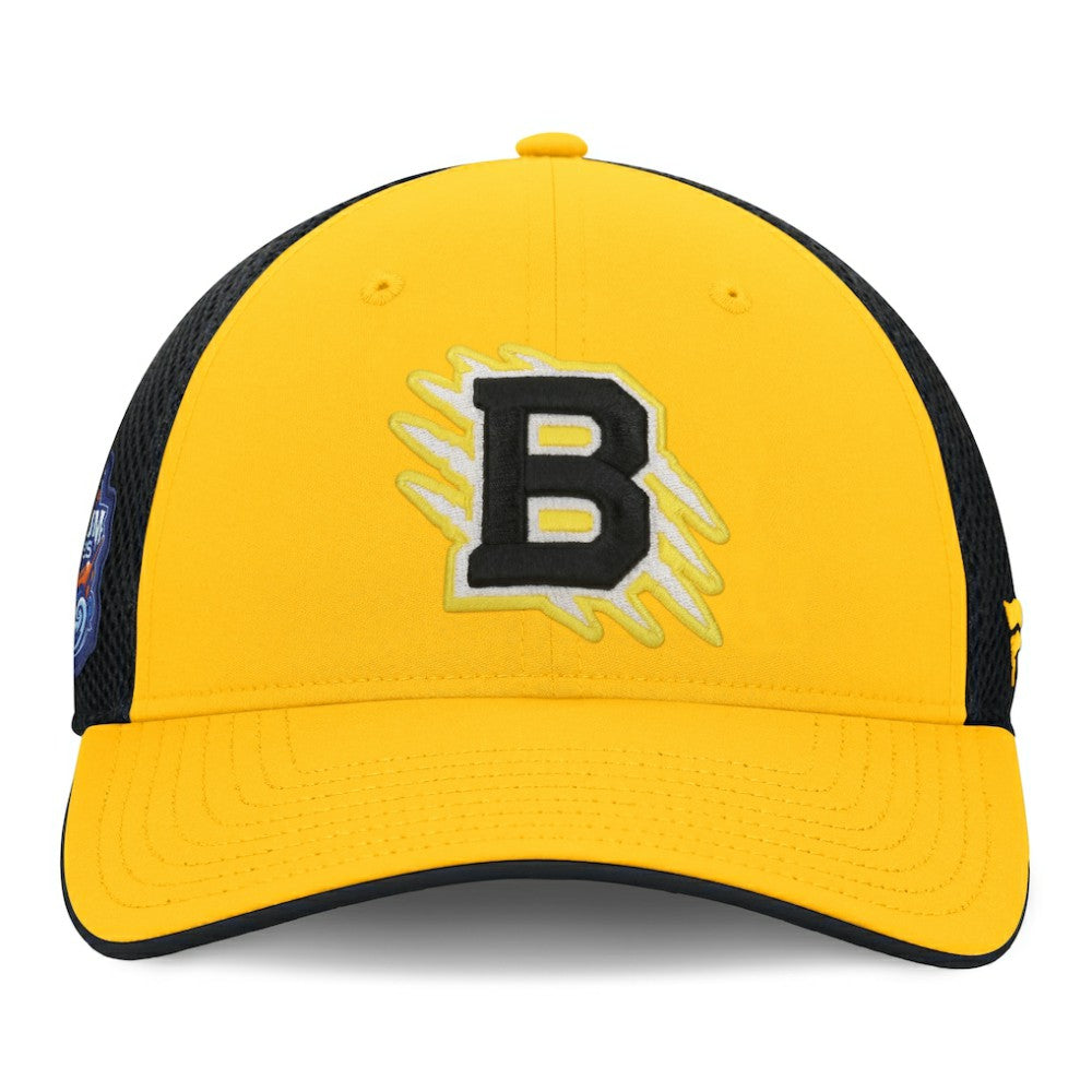 Boston Bruins Fanatics 2026 NHL Stadium Series Authentic Pro Adjustable Trucker Hat - Gold/Black Hats