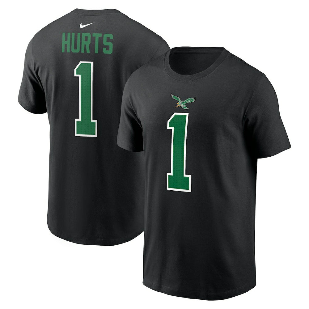 Jalen Hurts Philadelphia Eagles Player Name & Number T-Shirt - Black on sale