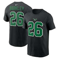 Saquon Barkley Philadelphia Eagles Player Name & Number T-Shirt - Black outlet