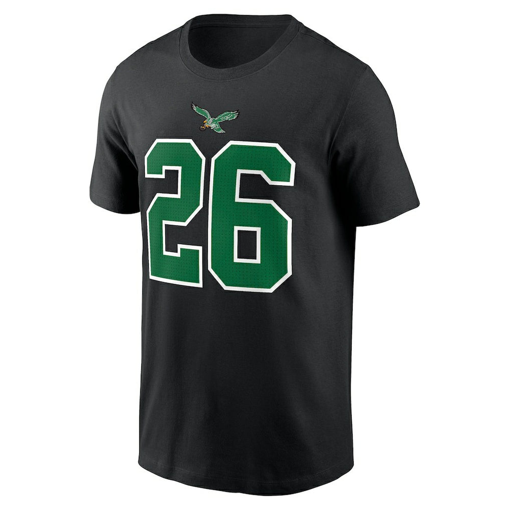 Saquon Barkley Philadelphia Eagles Player Name & Number T-Shirt - Black outlet