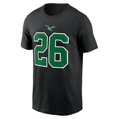 Saquon Barkley Philadelphia Eagles Player Name & Number T-Shirt - Black outlet