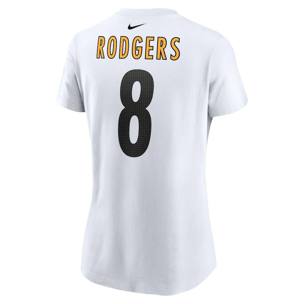 Aaron Rodgers Pittsburgh Steelers Women's Name & Number T-Shirt - White for sale