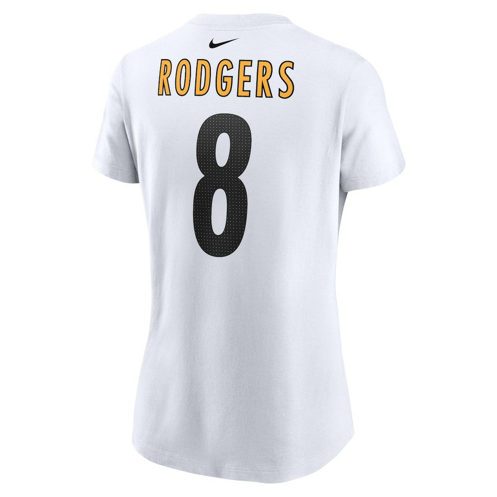 Aaron Rodgers Pittsburgh Steelers Women's Name & Number T-Shirt - White for sale