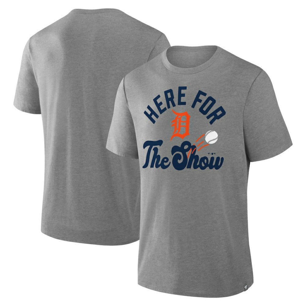 Detroit Tigers Nostalgia Tri-Blend T-Shirt Heather Gray
