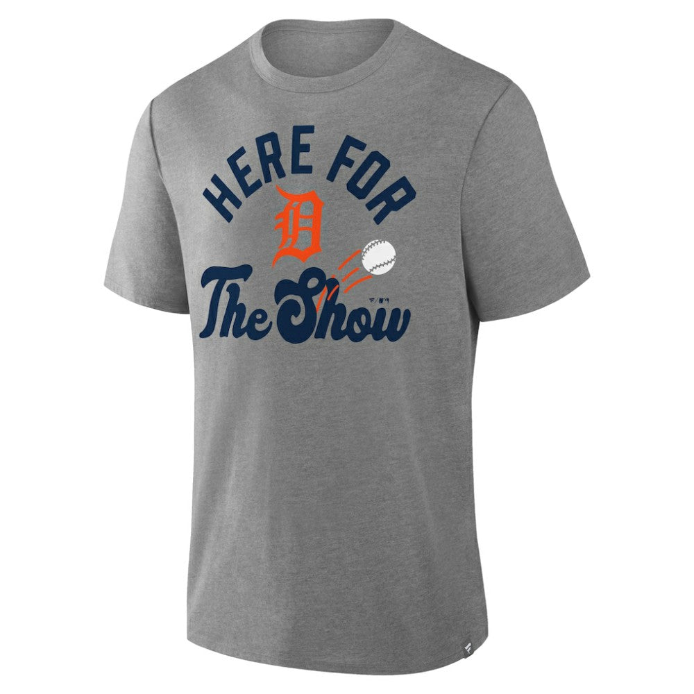 Detroit Tigers Nostalgia Tri-Blend T-Shirt Heather Gray