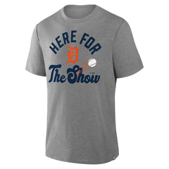 Detroit Tigers Nostalgia Tri-Blend T-Shirt Heather Gray