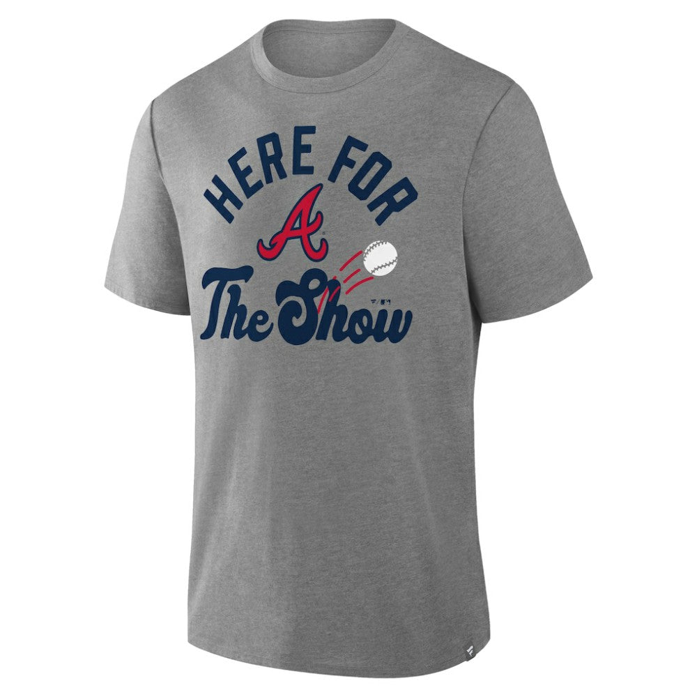 Atlanta Braves Nostalgia Tri-Blend T-Shirt Heather Gray