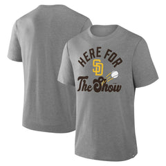 San Diego Padres Nostalgia Tri-Blend T-Shirt Heather Gray